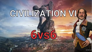 Civ 6 Competitive Multiplayer  6vs6  Russia [upl. by Aneahs]