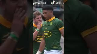 😱Sacha Feinberg Mngomezulu Kicks  Springboks vs Wales Rugby Highlights 2024 Championship shorts [upl. by Suitangi]