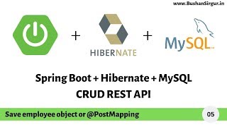 Spring Boot Hibernate  Save employee object or PostMapping Part 5 [upl. by Akived]