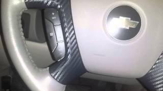 2008 Chevy Tahoe steering wheel trim carbon vinyl [upl. by Qifar]