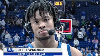 DJ Wagner Has His Best Game Yet  28 Pts amp 5 Ast [upl. by Eissat]