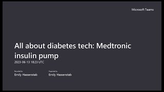 All about diabetes tech Medtronic insulin pump [upl. by Samaj]