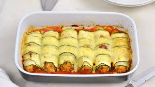 Canelones de calabacín con atún ¡Fáciles sanos y deliciosos [upl. by Farika]