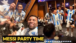 MESSI dressing room celebration after Argentina win Copa America against Colombia  Football News [upl. by Darbie]