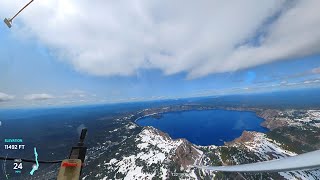 Glider circling near Crater Lake Beautiful views [upl. by Avruch]