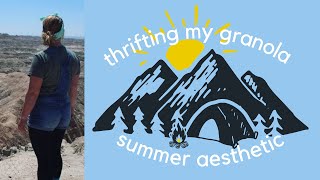 thrifting my granola summer aesthetic   thrift with me vlog [upl. by Daht]