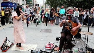 New act Tim Scanlan amp Mana Okubo take Grafton Street by Storm amp Joined by Irish Dancers from Crowd [upl. by Erastatus]