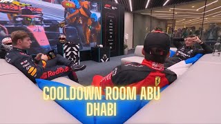 cooldown room ABU DHABI Max Verstappen maxverstappen georgerussel abu dhabi gp f1 formula1 [upl. by Otsugua]