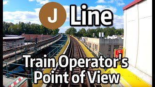 ⁴ᴷ⁶⁰ NYC Subway Front Window View  The J Line to Broad Street [upl. by Enenaj]