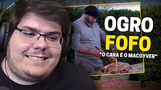 CASIMIRO REAGE O PAIZÃO FAZ MEGA HAMBÚRGUER COM BATATA FRITA  Cortes do Casimito [upl. by Coridon]