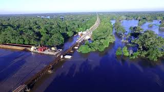 Hurricane Harvey drone footage Brazoria Tx [upl. by Yorgo]