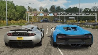 Forza Horizon 4 Drag Race  Hennessy Venom GT vs Bugatti Chiron [upl. by Arocal]