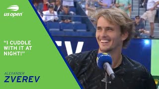 Alexander Zverev OnCourt Interview  2021 US Open Round 4 [upl. by Vez]