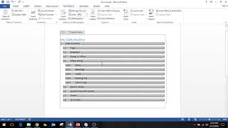 Create Table of Contents Add Numbering To Headers and add Footer to word document [upl. by Eissahc]