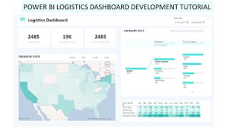 Power BI KPI Dashboard Design for Logistics Business  End to End Dashboard Project [upl. by Whitelaw]