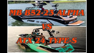 Battle of the Boat Demos 2021 ATX 24 TypeS vs 2021 MB B5223 Alpha [upl. by Nilad]