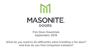 What do you need to do differently when installing a fire door [upl. by Latsryc]