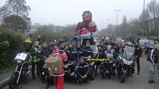 54 BEFANA BENEFICA DEL MOTOCICLISTA MIGLIAIA DI MOTO INVADONO MILANO [upl. by Kursh393]