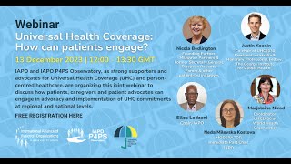 UHC Day webinar quotUniversal health coverage How can patients engagequot [upl. by Teador128]