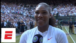 Serena Williams ‘To all the moms out there … I was playing for you today’  ESPN [upl. by Hannasus]