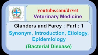 Glanders and Farcy Part 1 synonym introduction etiology epidemiology [upl. by Neale]