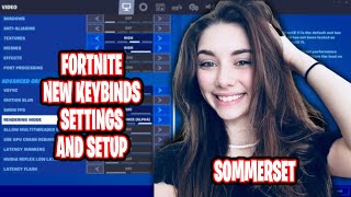 Sommerset Updated Fortnite Settings keybinds New Sensitivity and Setup [upl. by Gannes]