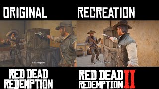 Iconic John vs Javier RDR1 Mexico Scene Recreated in Red Dead Redemption 2  SidebySide Comparison [upl. by Donegan]