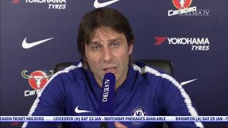 Antonio Conte Press Conference  Chelsea v Stoke [upl. by Arym]