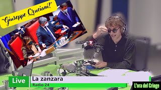 1 VOTO PURE PER CRUCIANI NELLA 1a VOTAZIONE PER IL PRESIDENTE DELLA REPUBBLICA  La Zanzara 24122 [upl. by Norreg228]