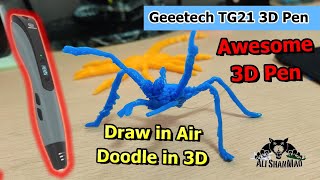 GeeeTech TG21 Smart 3D Pen 3D Doodling 3D Printing Pen Review [upl. by Macintosh132]