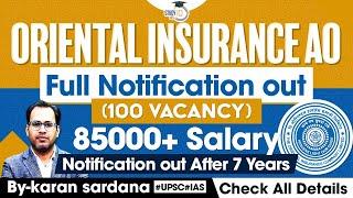 Oriental Insurance AO Notification 2024  OICL AO Recruitment 2024 [upl. by Laroy760]