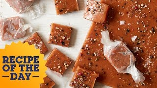 Salt and Pepper Caramels  Food Network [upl. by Narag]