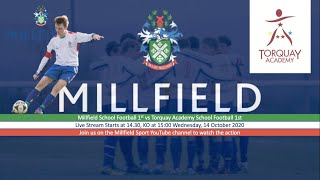 Millfield School Football Boys 1st Xl vs Torquay Academy school 121020 [upl. by Eittod]