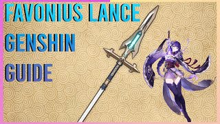 Favonius Lance  Genshin Weapon Quick Guide [upl. by Hands776]