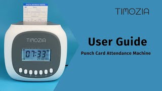 9 Set Alarm  Timozia Punch Card Attendance Machine Guideline [upl. by Catlee]