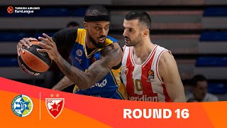 MaccabiZvezda  Round 16 Highlights  202324 Turkish Airlines EuroLeague [upl. by Mosenthal]