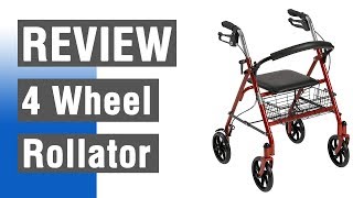 Drive Medical Four Wheel Rollator Review 2018 [upl. by Ecirum]