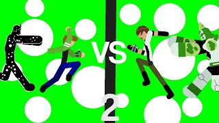 Stick Nodes Animation  Ben 10k vs Ben 10 Ultimate alien  Part 2 [upl. by Saw721]