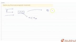 Name any three paramagnetic materials [upl. by Starobin]