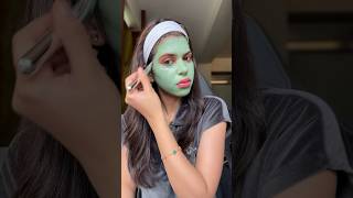 Let’s paint my face GREEN w this Vegan Mud Mask shorts skincare [upl. by Deadman]