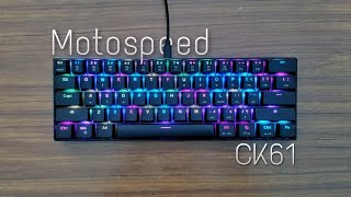 El teclado 60 mecánico más económico  Reseña Motospeed CK61 [upl. by Bolten]