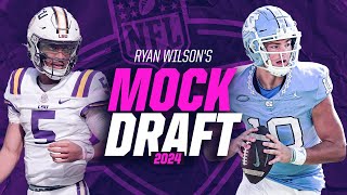 2024 NFL Mock Draft QBs go in top 3 picks  CBS Sports [upl. by Pardew]