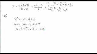 Eksempler på løsning af andengradsligninger [upl. by Gentilis]