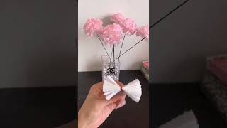 DIY tissue paper flower ideas 🥀 youtubeshorts craft decoration flowers ideas shorts [upl. by Atteval]