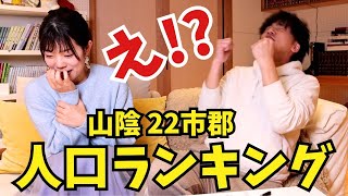 【対決】あなたのまちは何位？鳥取・島根 22市郡の人口ランキングを当ててみた [upl. by Earized]