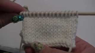 Purl Left Handed Knitting Tutorial Stockinette Stitch [upl. by Yesdnil]