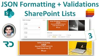 SharePoint List JSON Form Formatting amp Validations 3 [upl. by Romeyn]