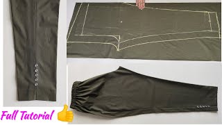 Very Easy Pant Trouser Cutting And Stitching  Womens Pant Trouser cutting and stitching  Pant [upl. by Clary877]