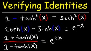 Verifying Hyperbolic Trig Identities [upl. by Luebke]