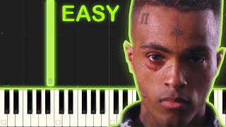 XXXTENTACION  SAD  EASY Piano Tutorial [upl. by Opaline83]